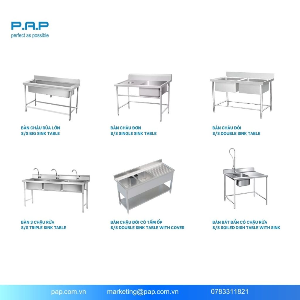 Bàn chậu rửa inox- tổng hợp