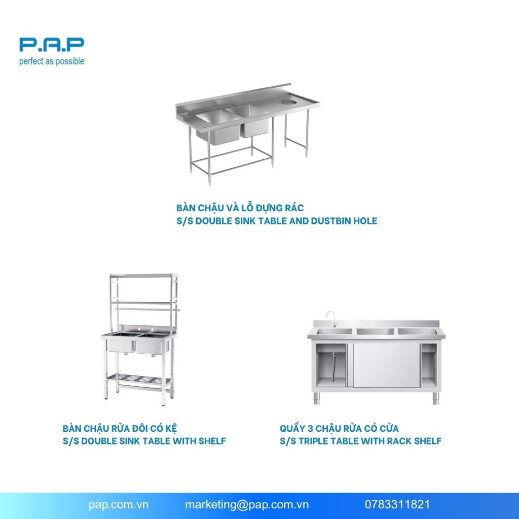 Bàn chậu rửa inox- tổng hợp