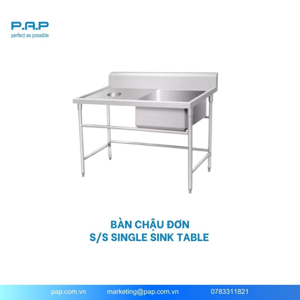 Bàn chậu rửa inox-bàn chậu đơn
