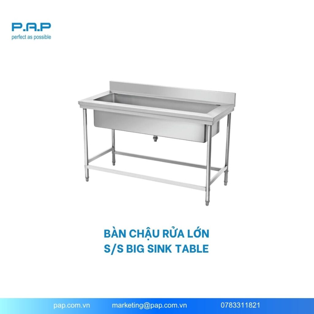 Bàn chậu rửa inox- bàn chậu rửa lớn