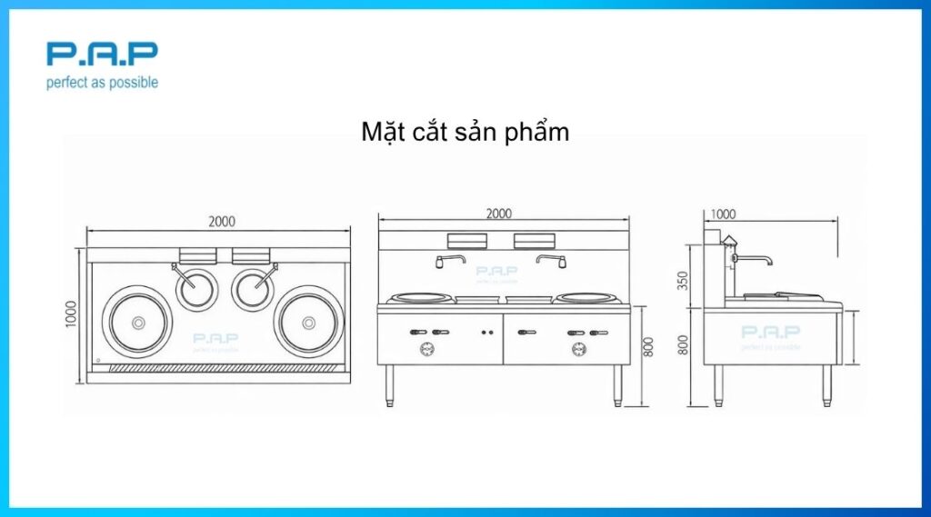 Bếp Á 2 họng có quạt thổi KingBetter YDSS-2000