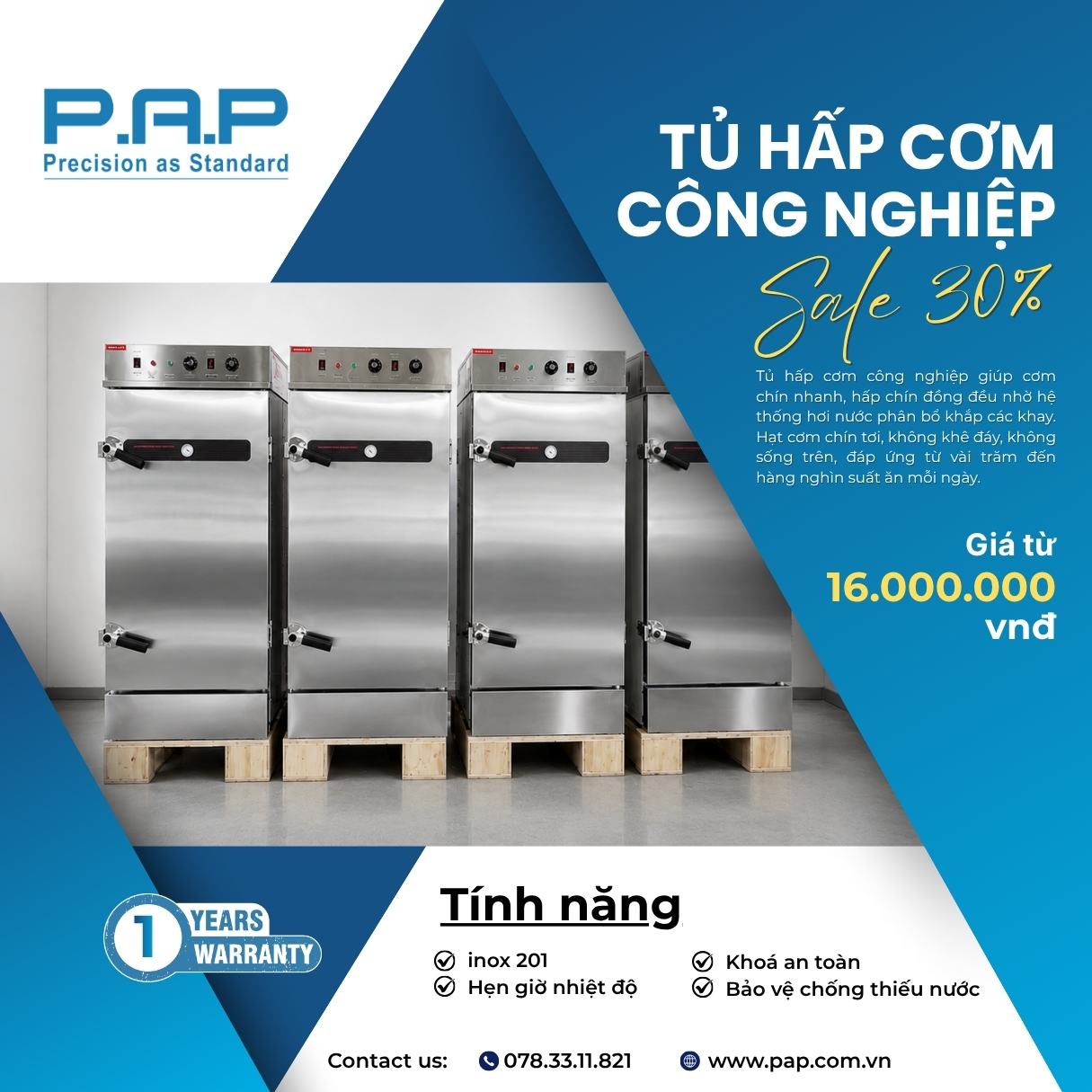Tủ hấp cơm công nghiệp kingbetter