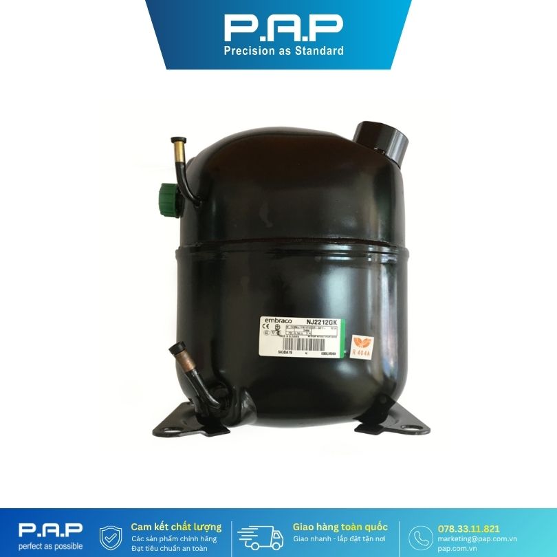 Máy nén lạnh Embraco 1.5HP NJ2212GK Gas R404